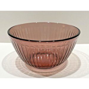 Vintage Pyrex Cranberry Ribbed 6 Cup 1.5 Liter Mixing Bowl 7402-S USA